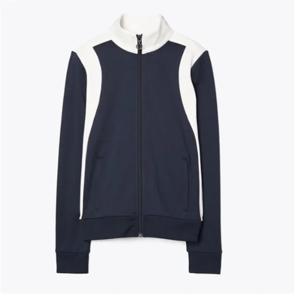 Tori Birch Tori Sport Colorblock Navy & White Track Jacket Sz. Medium - Picture 12 of 12
